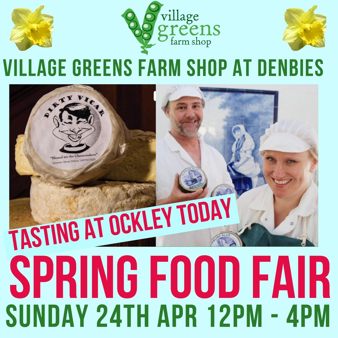 Are you having the Dirty Vicar round for Easter lunch? 
@norburyparkfarmcheeseco are giving tasters at our Ockley shop today, Saturday, and will be at our Food Fair on Sunday 24th. Do catch them at either location and get to know their Norbury Blue Cheese, and, of course, the Dirty Vicar! 

#tasting #cheese #norburyblue #dirtyvicar #foodfair #artisancheese #surreyfood